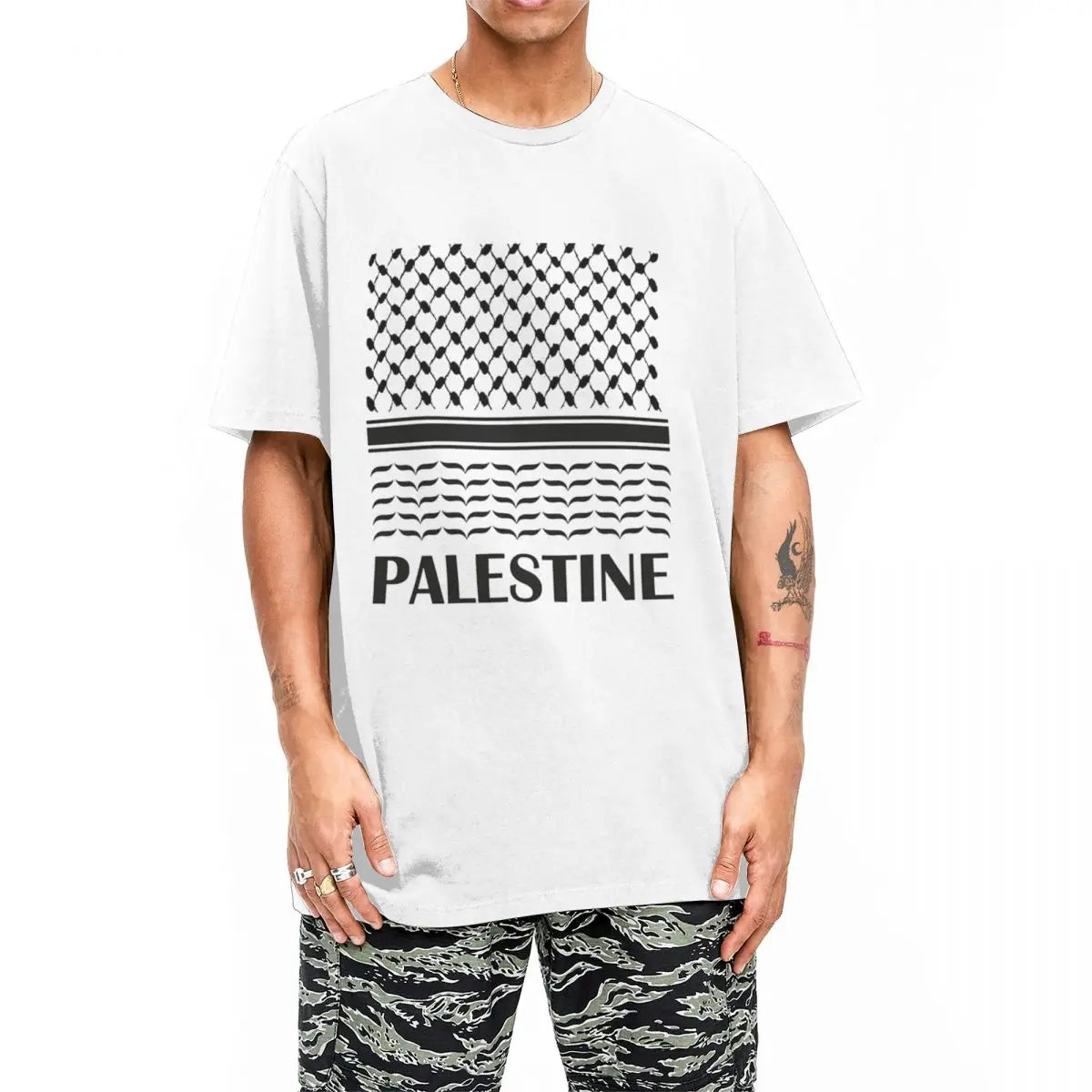 Palestinian Kufiya Y2K Casual Short Sleeve Tees
